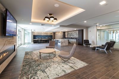 Modern Lounge with Flat Screen TV